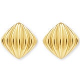 14ct Yellow Gold Textured Cushion Stud Earrings 14ct Yellow Gold Textured Cushion Stud Earrings