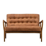 Gallery Humber Brown Leather 2 Seater Sofa