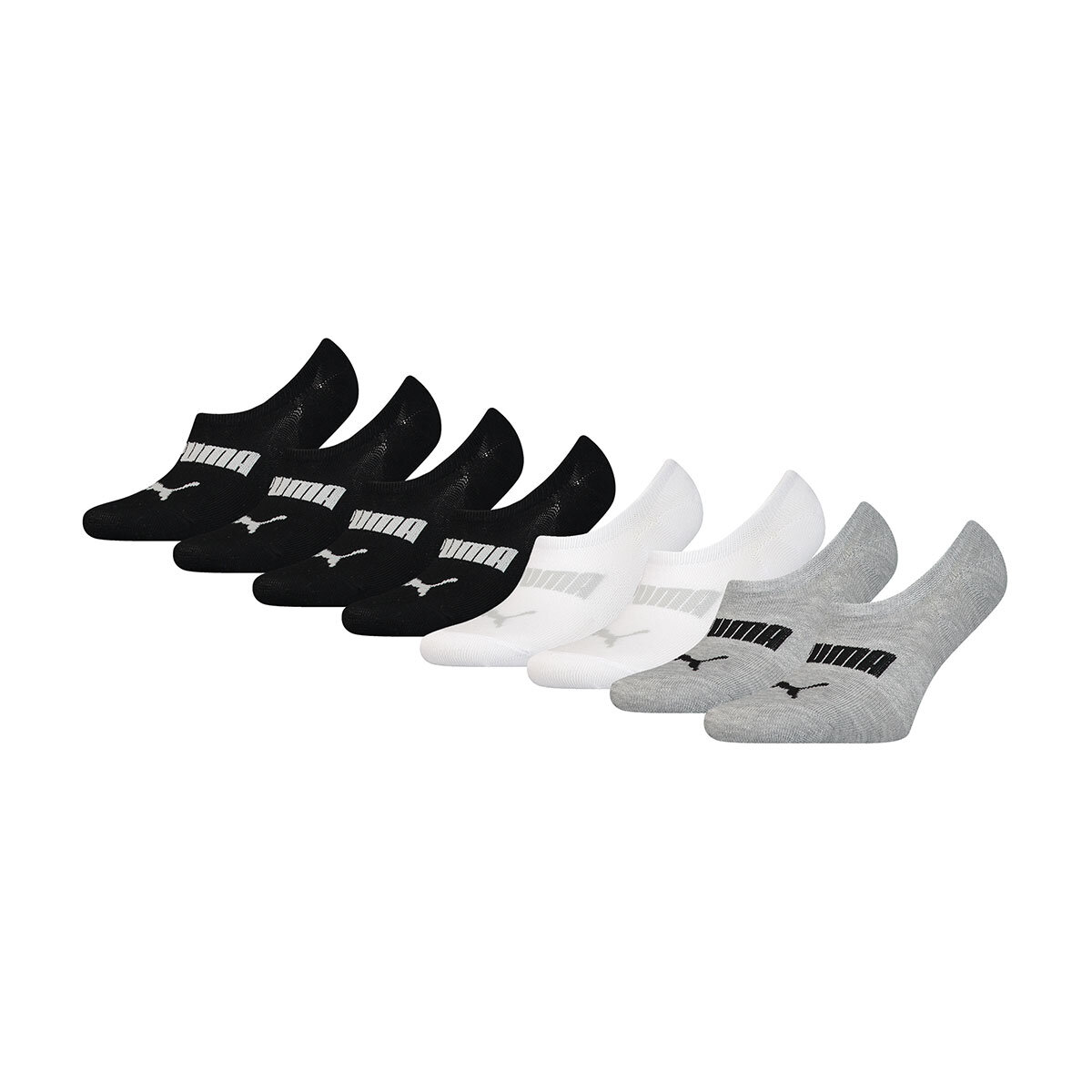 Puma Ladies No Show Sock, 8 Pack in Black - Size 2-5 | Co...