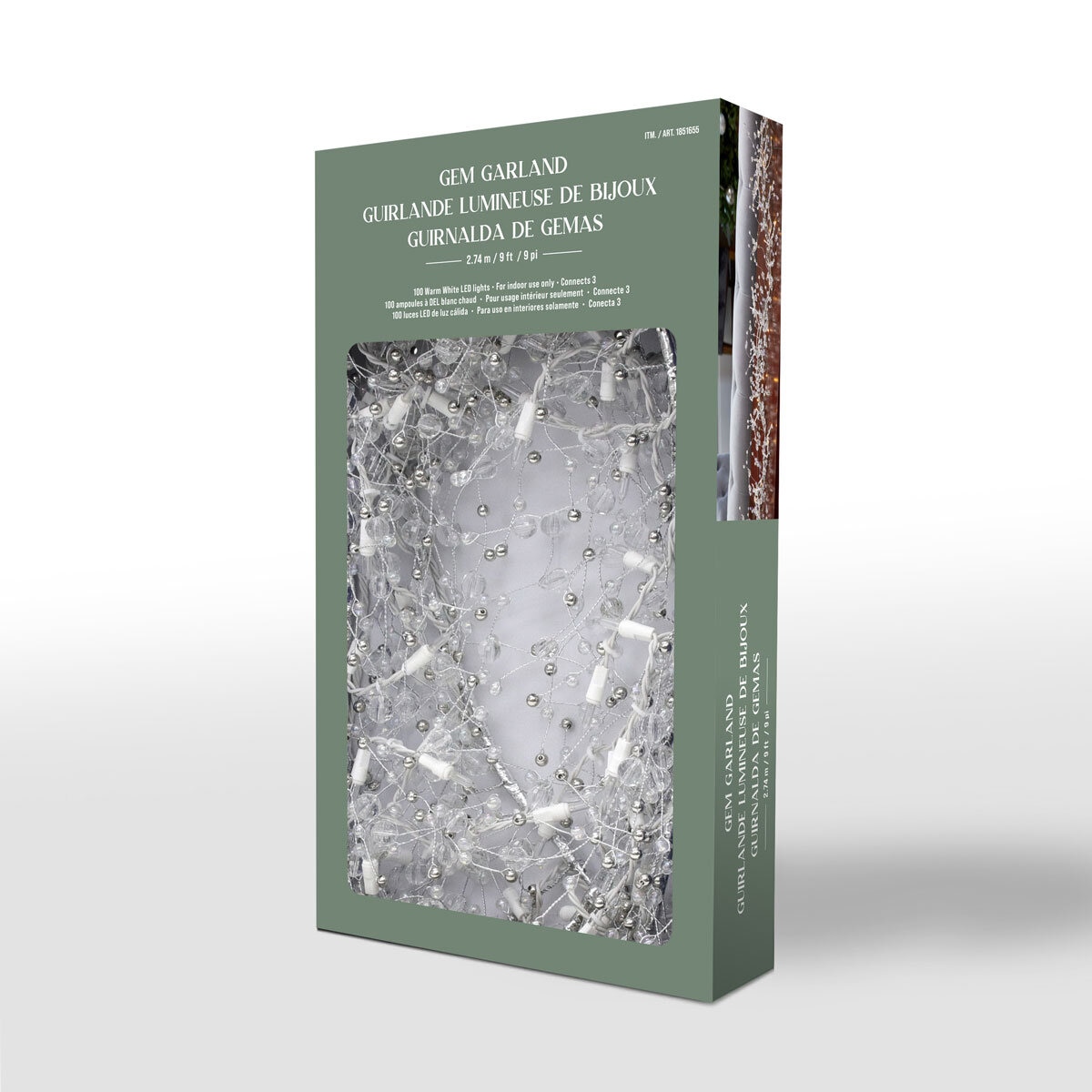 9 ft LED Garland with Microlights