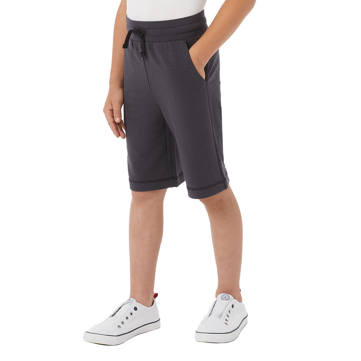 image of side of black shorts