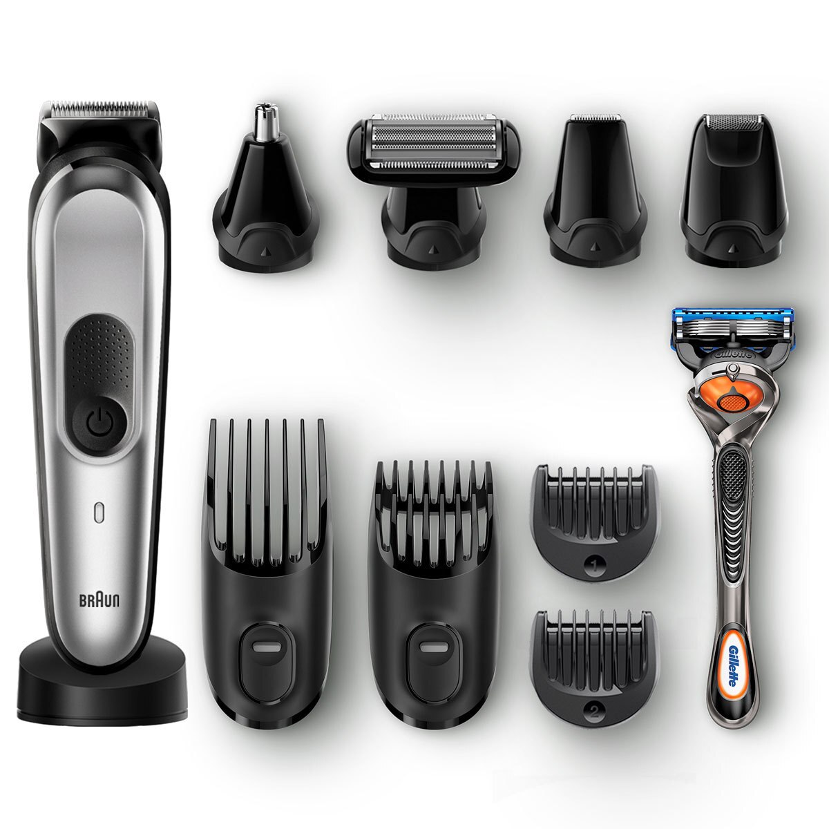 cutting hair with braun beard trimmer