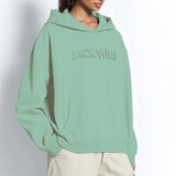 Jack Wills Ladies Embossed Logo Hoody in Mint