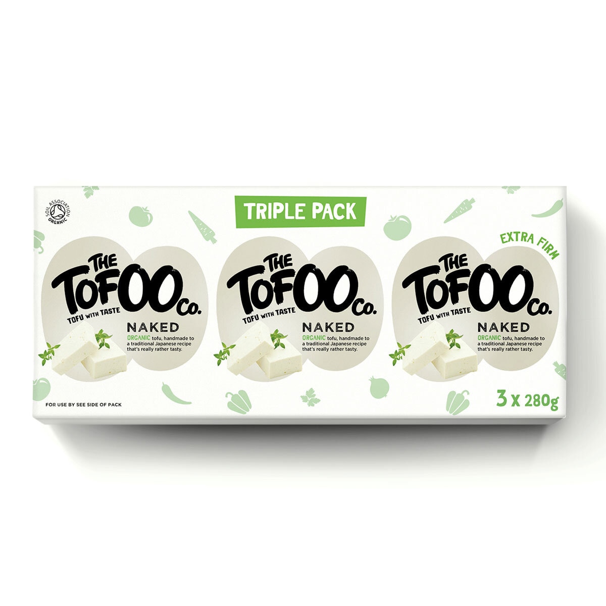 3 pack of The Tofoo Co Organic Naked Tofu