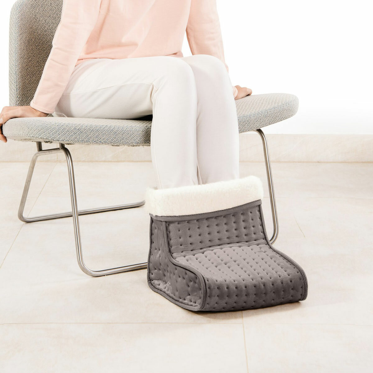 Beurer FW20 Cosy Electric Heated Foot Warmer, Taupe Beurer FW20 Cosy Electric Heated Foot Warmer, Taupe