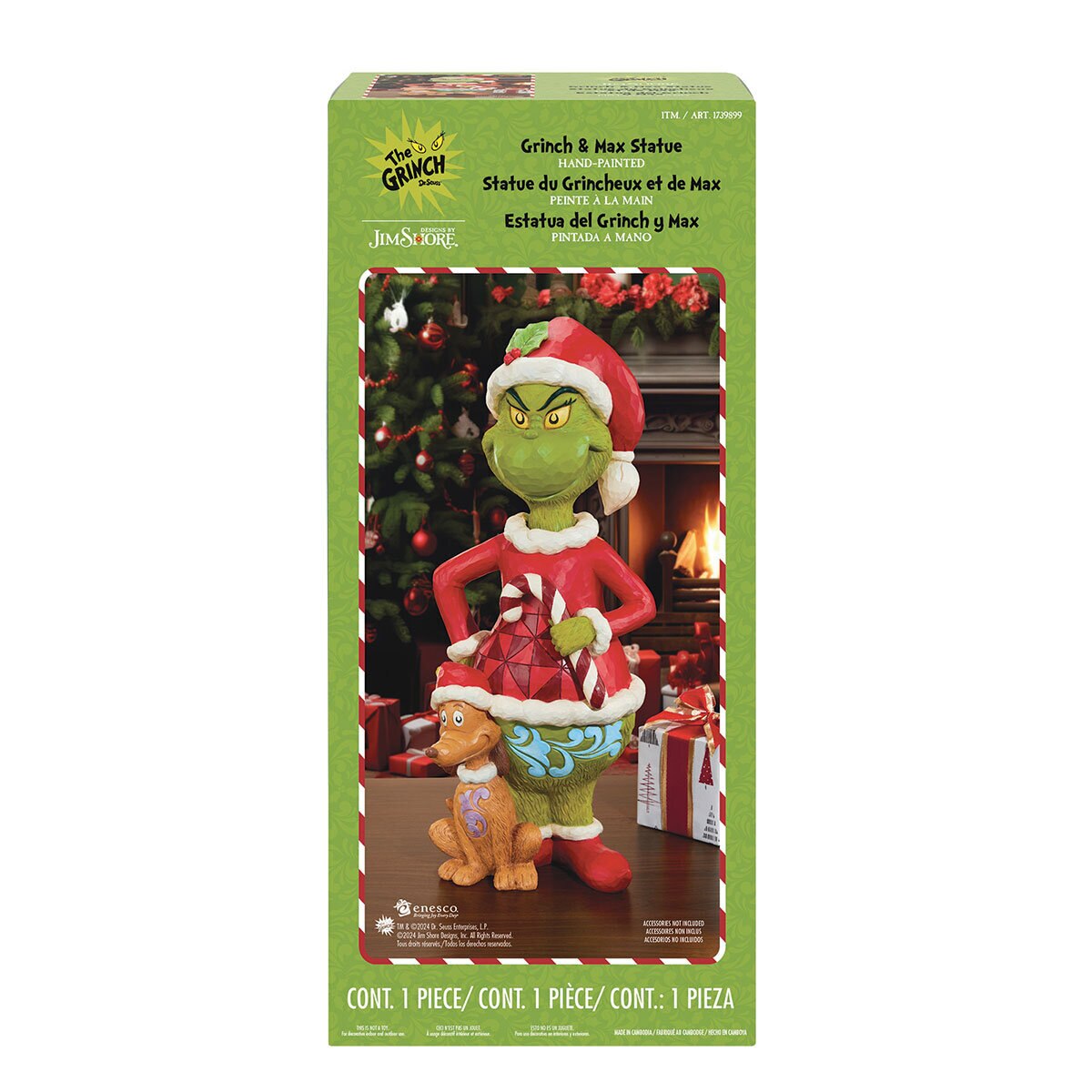20 Inch (51cm) Grinch and Max Hand Painted Statue by Jim Shore