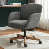 Henredon Murphy Fabric Office Chair, Grey Henredon Murphy Fabric Office Chair, Grey