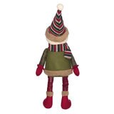 20 Inch (50 cm) Christmas Leather-Look Set Of Two Posable Snowman And Moose Shelf Sitters