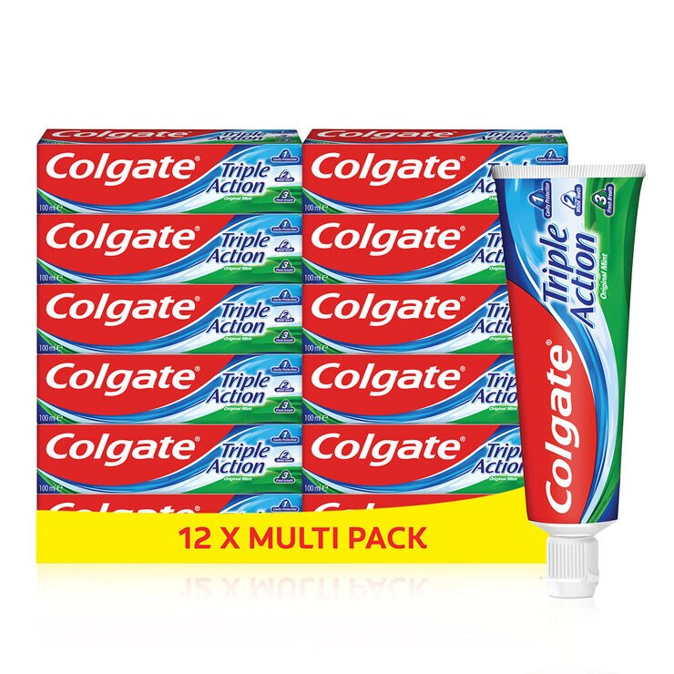 Colgate Triple Action Toothpaste, 12 x 100ml Costco UK
