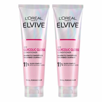 L'Oréal Paris Elvive Glycolic Gloss Conditioner, 2 x 150ml L'Oréal Paris Elvive Glycolic Gloss Conditioner, 2 x 150ml