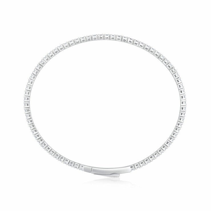 1.50ctw Round Brilliant Cut Diamond Flexi Bangle, 14ct White Gold 1.50ctw Round Brilliant Cut Diamond Flexi Bangle, 14ct White Gold