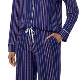 DKNY Women's Notch Collar Pyjama Set in Blue