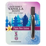 Gourmet Papua New Guinea Vanilla Beans, 5 Beans