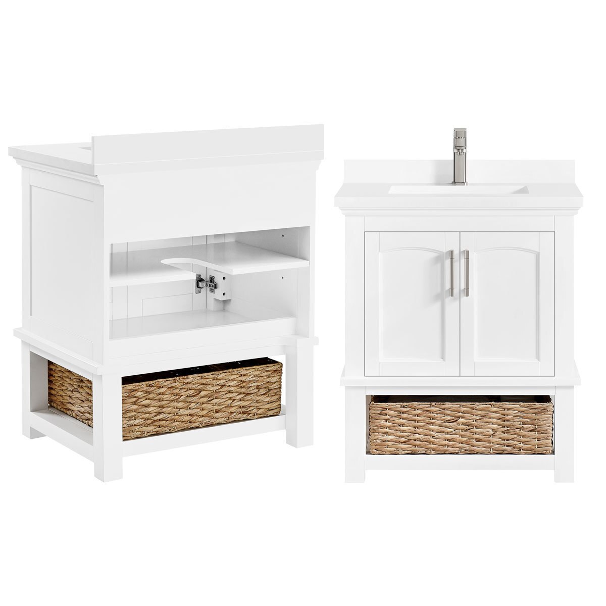 OVE Sonia 76 cm Single Vanity Sink in White Costco UK