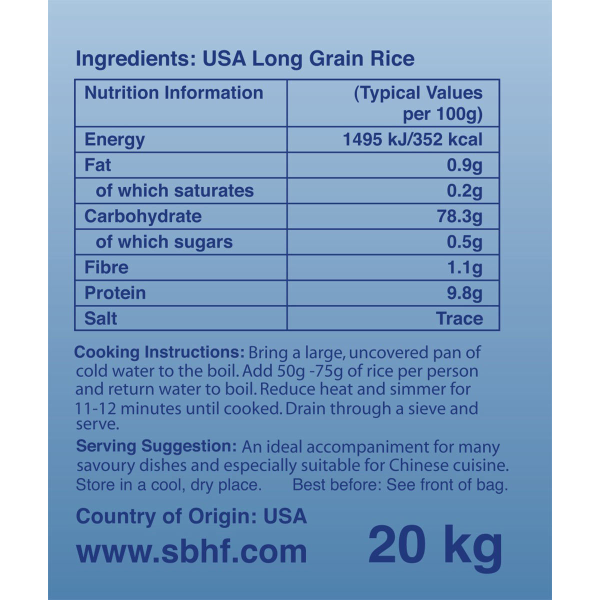 Nutritional info