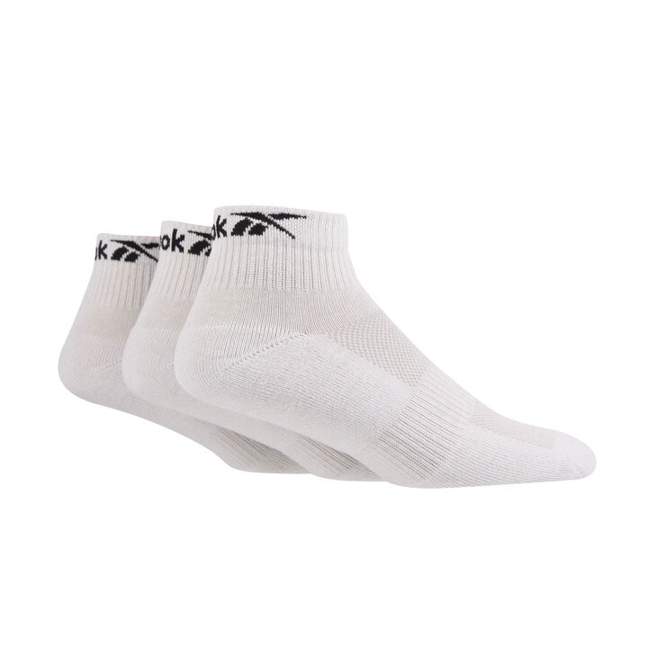 Reebok Unisex Essential Ankle Socks 6 Pack in White Reebok Unisex Essential Ankle Socks 6 Pack in White