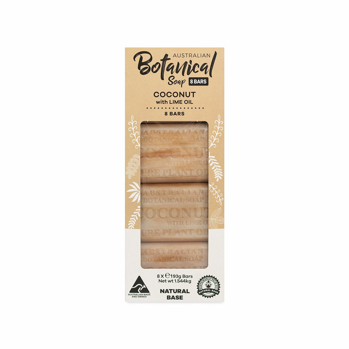 Australian Botanical Soap Bar, 8 Pack in 4 Varieties