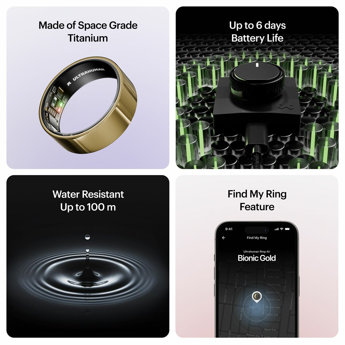 Buy Ultrahuman Ring AIR Bionic Gold, Size 7 at costco.co.uk