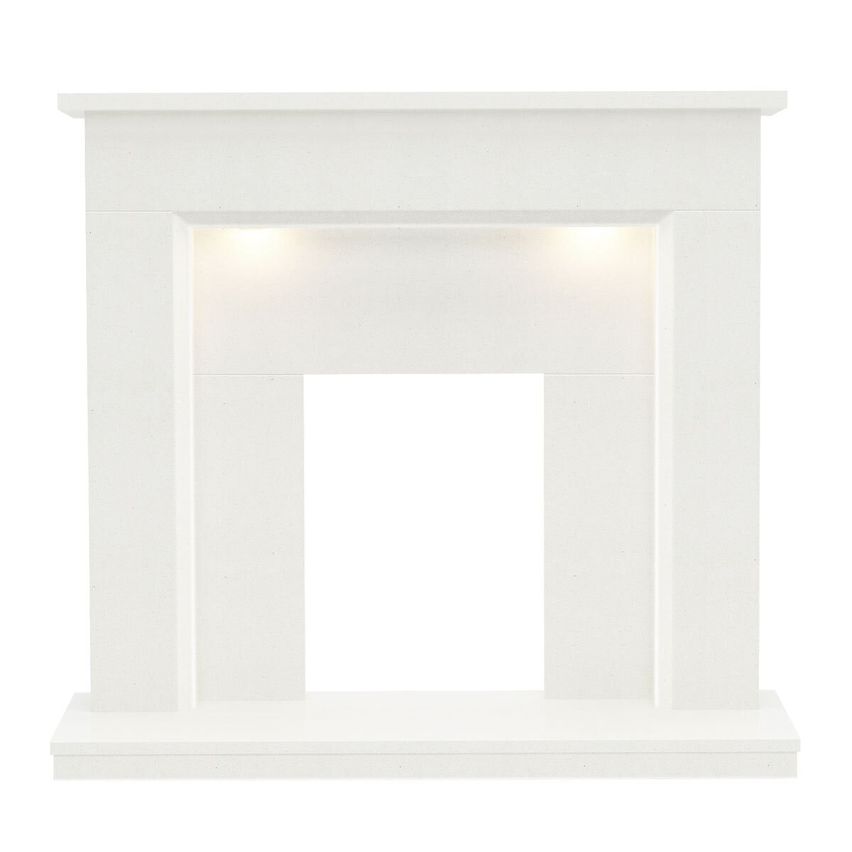 Flare Madalyn Electric Marble Fireplace Suite in White, 2kW