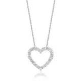 1.00ctw Open Heart Diamond Pendant