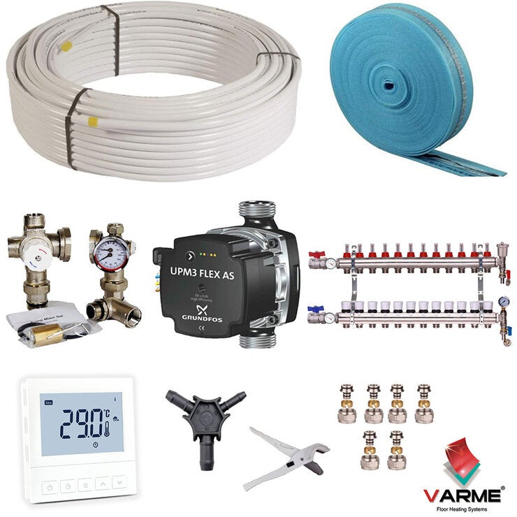 Varme Water Underfloor Heating System with Thermostat - 240m² (for an area up to 240m²) Varme Water Underfloor Heating System with Thermostat - 240m² (for an area up to 240m²)