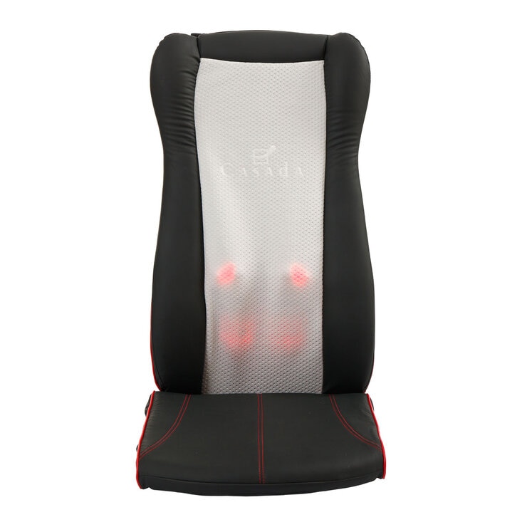 Front profile of Casada Quattromed V braintronics with front panel removed to show massage elements