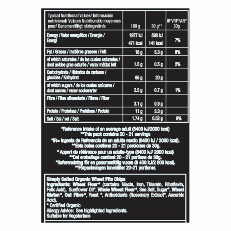 Stacy's Simply Naked Organic Pita Chips, 623g