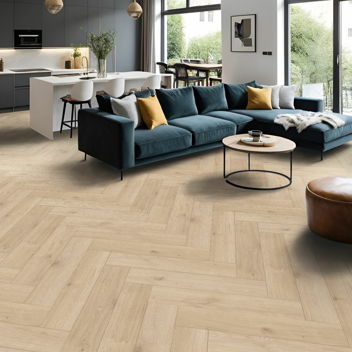 Golden Select Juliet (Oak) Splash Shield AC5 Laminate Herringbone Flooring - 1.179² Per Pack