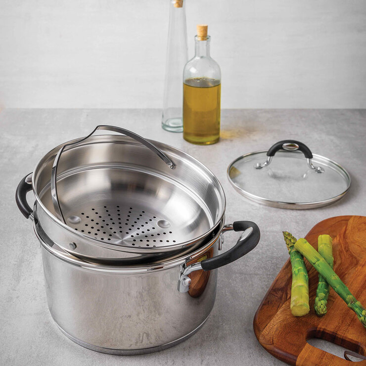 Tramontina Stainless Steel Steamer Set, 20cm / 3.4L