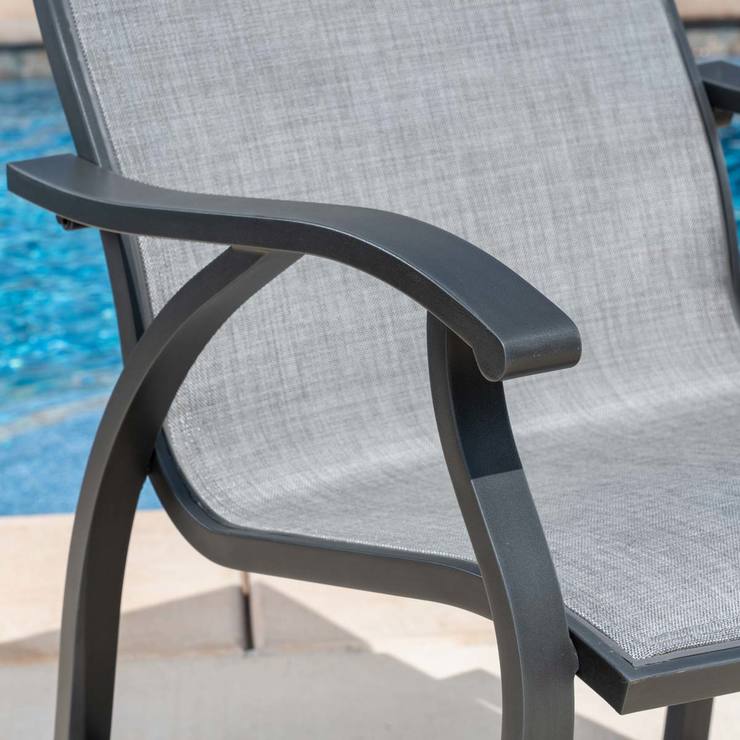 SunVilla Santa Fe 9 Piece Sling Dining Patio Set + Cover Costco UK