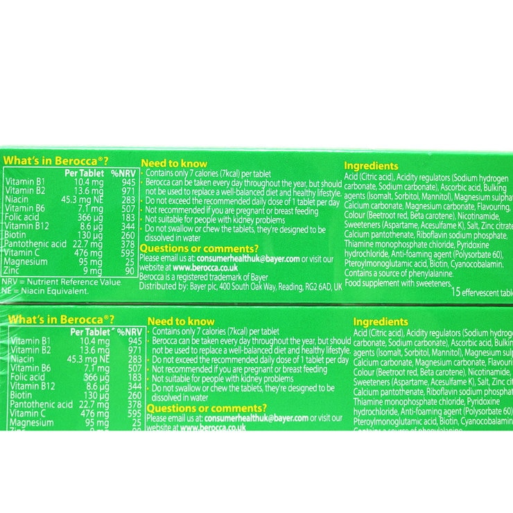 Berocca Orange Flavour, 6 x 15 Count