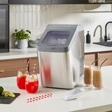 Lifestyle image of ice maker on kitchen countertop
