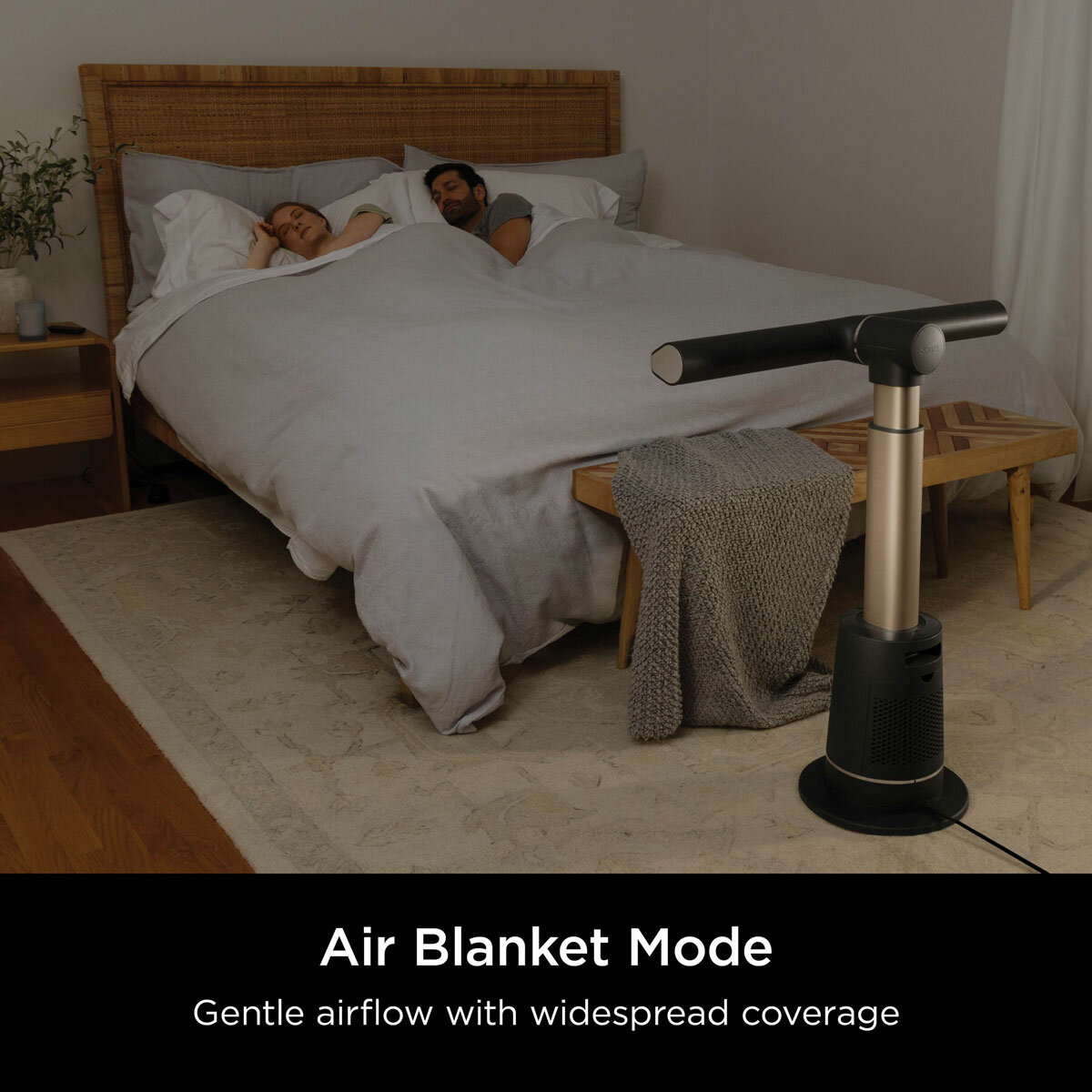 Lifestyle image of  Shark TurboBlade Multi-Directional Cooling Fan with air blanket mode
