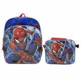 Marvel Spiderman Kid's Backpack With Detachable Lunch Bag Set