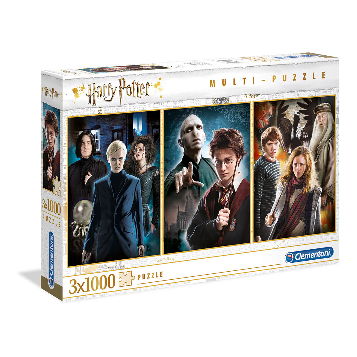 Harry Potter Licensed 3 x 1000 Piece Jigsaw Puzzle (14+ Years)