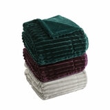 Life Comfort Textured Faux Fur Throw in 3 Colours, 152 x 177 cm