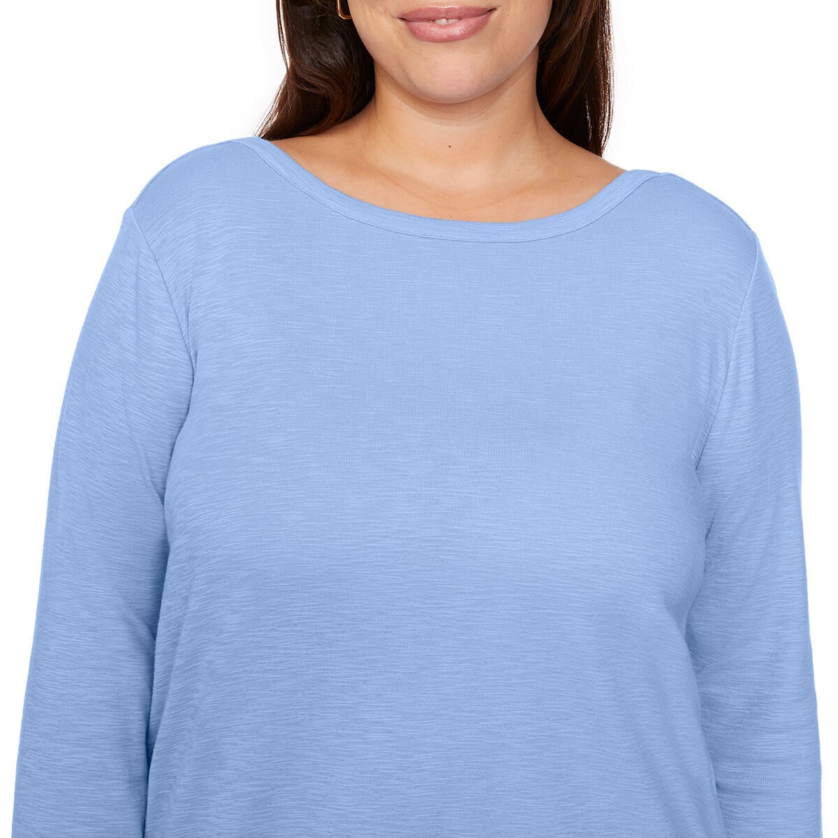 Kirkland Signature Ladies Boatneck Tee in Blue