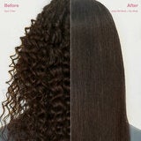 Before and after image of model's hair Before and after image of model's hair