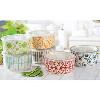  Signature Housewares 6 Piece Storage Bowls Set with Vented Microwavable Lids