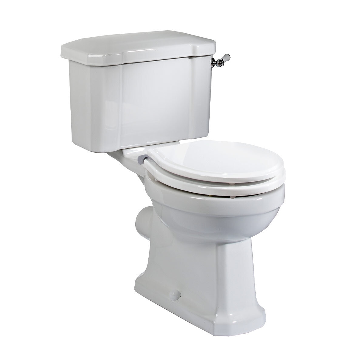 VITORIA CLOSED COUPLED PAN, CISTERN AND WHITE SEAT