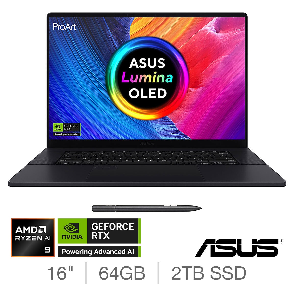 Buy ASUS Pro Art, AMD Ryzen AI 9, 32GB RAM, 2TB SSD, NVIDIA GeForce RTX 5070 16 inch OLED Laptop, H7606WP-RJ088WW at costco.co.uk