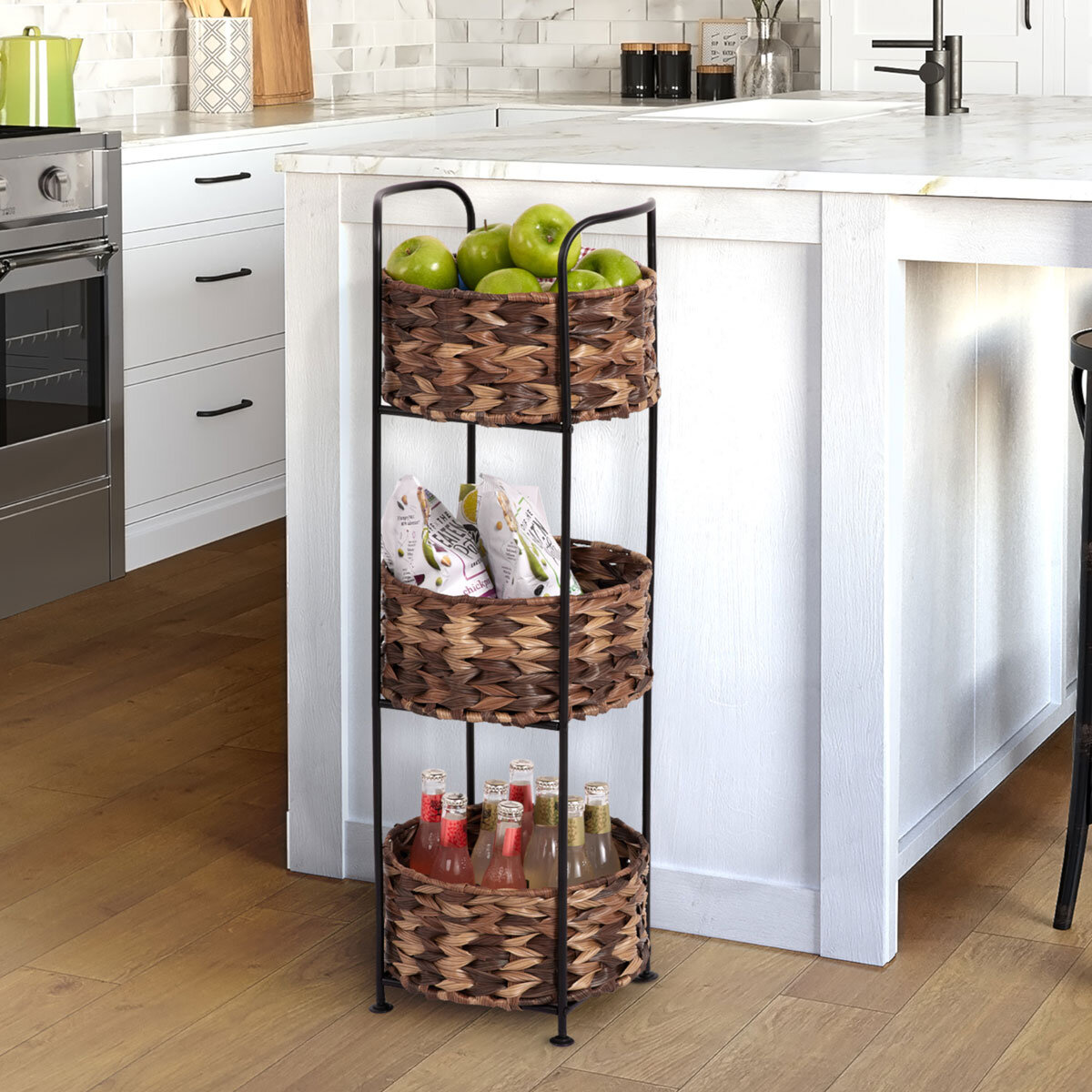 Seville Classics 3 Tier Storage Baskets