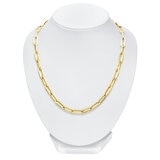 14kt Yellow Gold Paperclip 24" Necklace