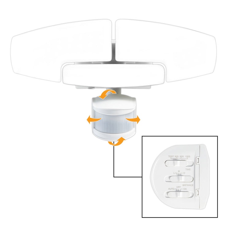 Sunforce 1500 Lumen LED Triple Head Solar Motion Activated Security
