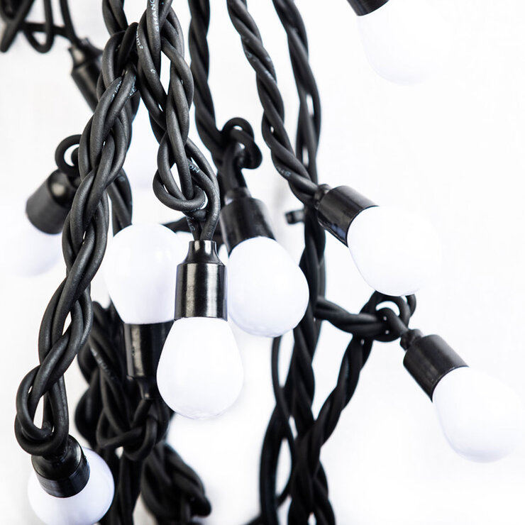 Lights4You 52ft (16m) 80 Large Bulbs LED Colour Changing Outdoor String Lights