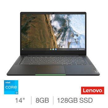 Lenovo Chromebook 5, Intel Core i3, 8GB RAM, 128GB SSD, 14 Inch Chromebook, 82M8000RUK