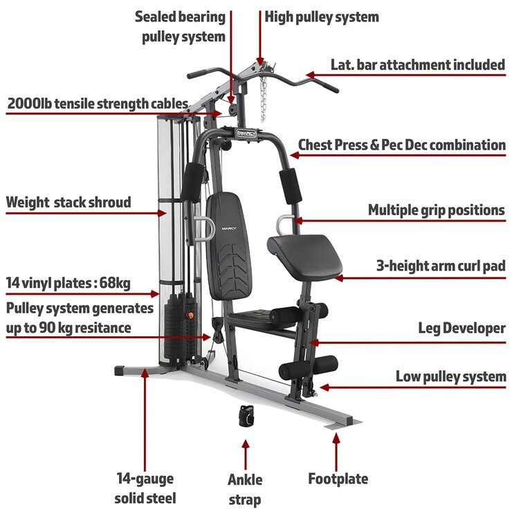 Marcy MWM986 68kg (150lb) Stack Home Gym System