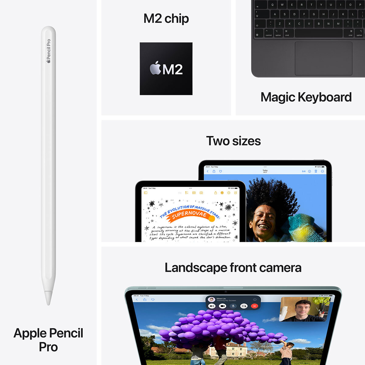 Apple iPad Air 6th Gen 2024, 13 Inch, WiFi, 256GB in Blue, MV2F3NF/A