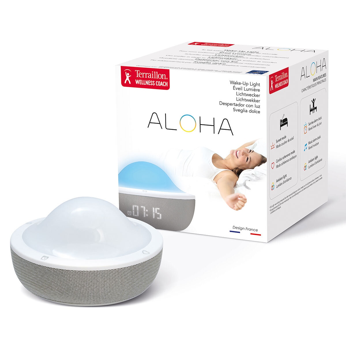 aloha alarm clock and box