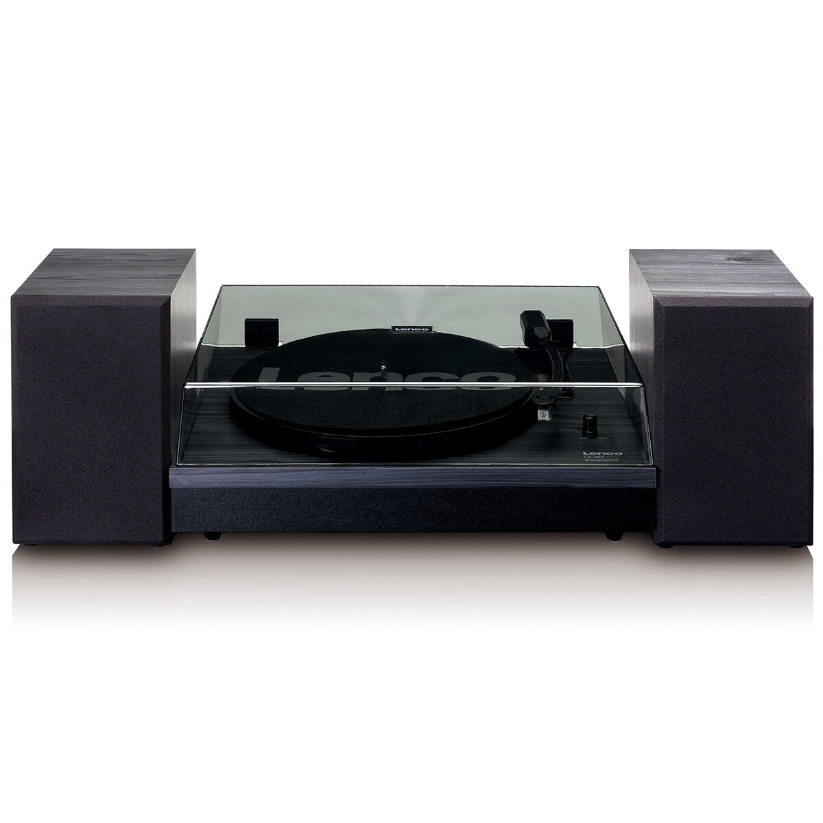 Lenco LS-300BK Turntable Music System with Two Separate Speakers, MMC Cartridge in Black